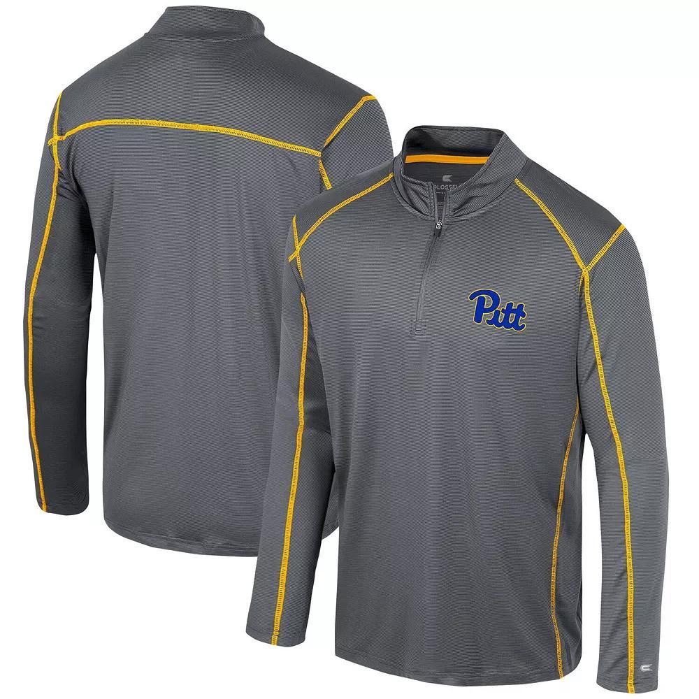 Men's Colosseum Charcoal Pitt Panthers Cameron Quarter-Zip Windshirt, Size: Medium Product Image