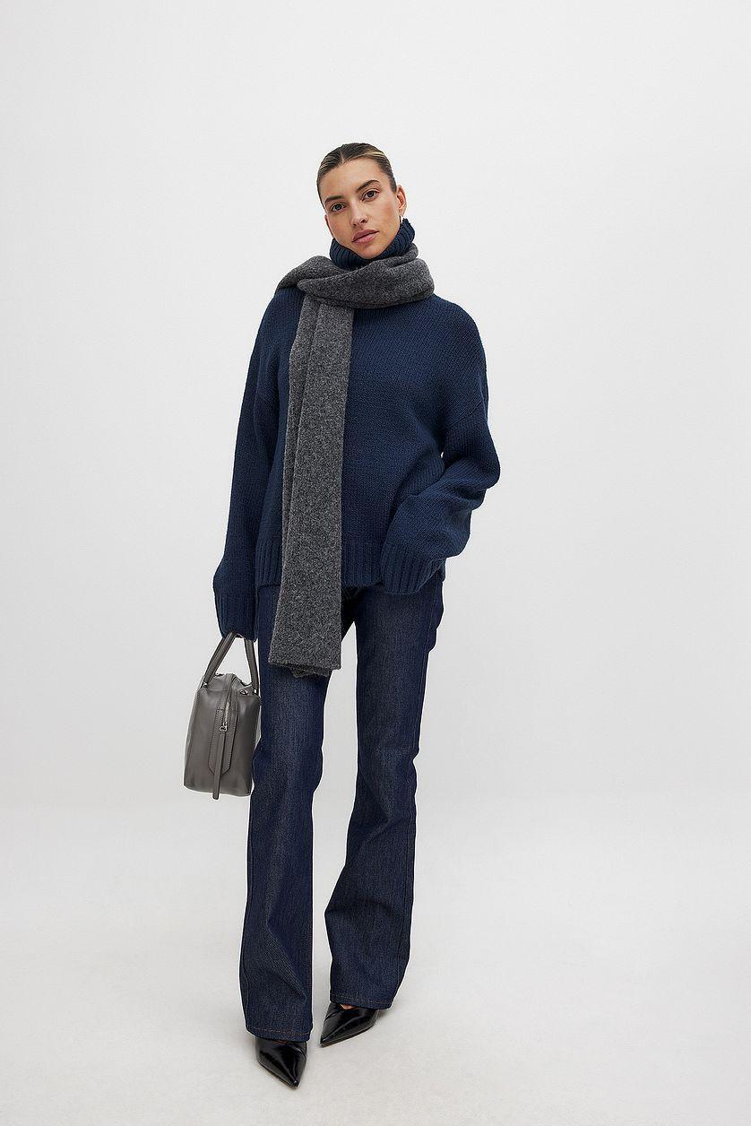 Turtle Neck Knitted Sweater Product Image