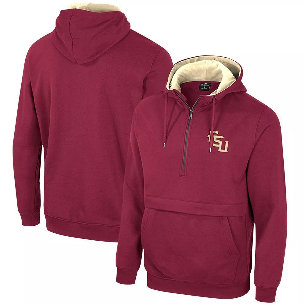 Men's Colosseum Crimson Indiana Hoosiers Half-Zip Hoodie,  Product Image