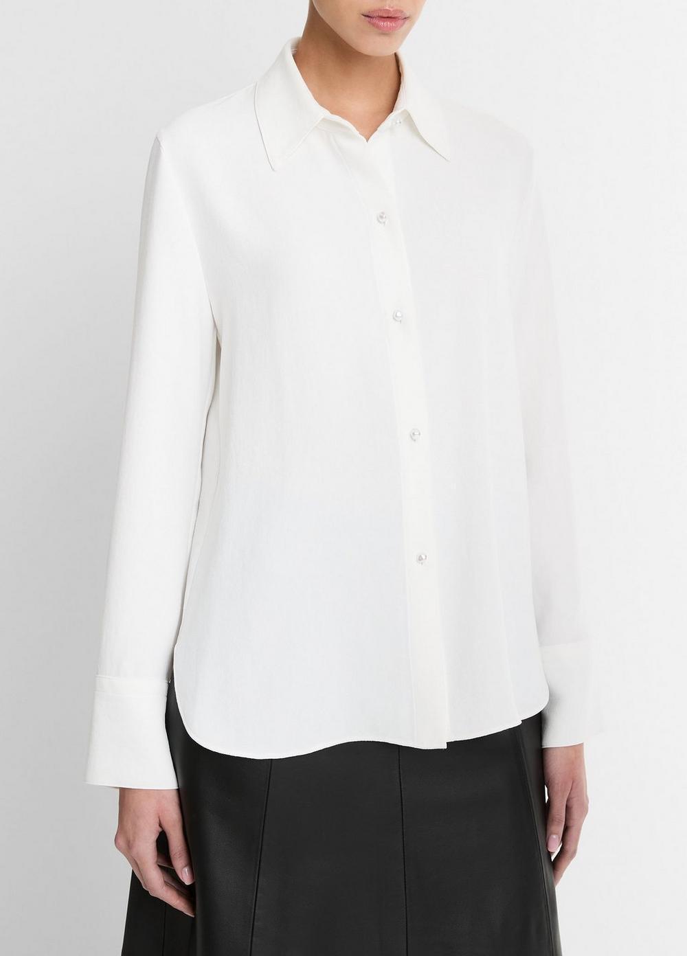 Pearl-Button Long-Sleeve Shirt Product Image