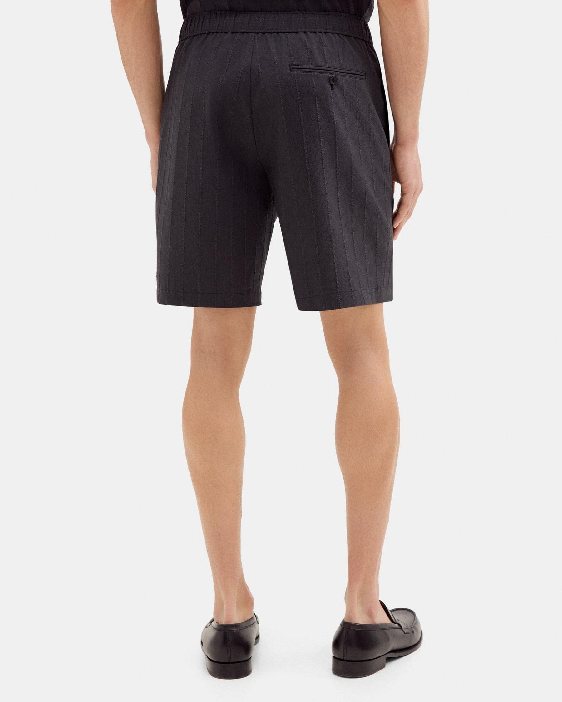 Classic-Fit Short in Textured Cotton-Blend Product Image