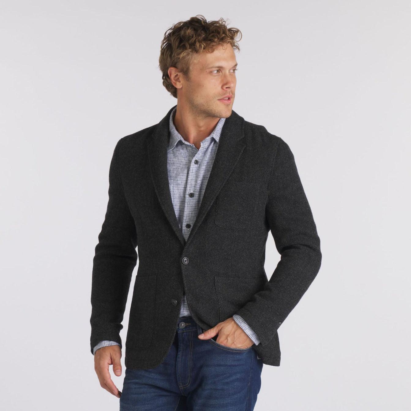 Hutton Wool Twill Sport Coat - Charcoal Product Image