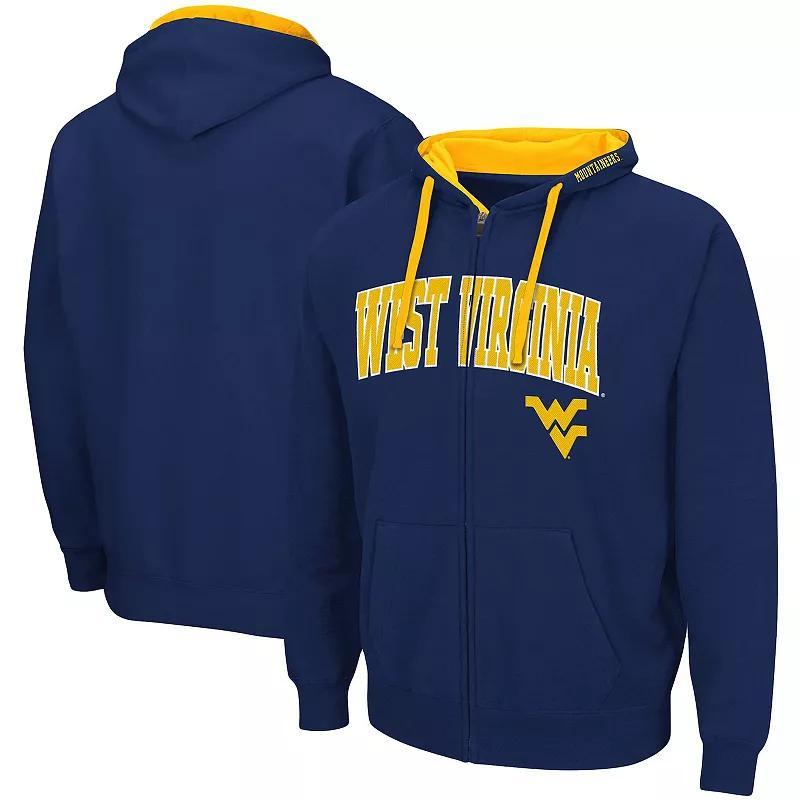 Mens Colosseum West Virginia Mountaineers Big & Tall Full-Zip Hoodie Blue Product Image