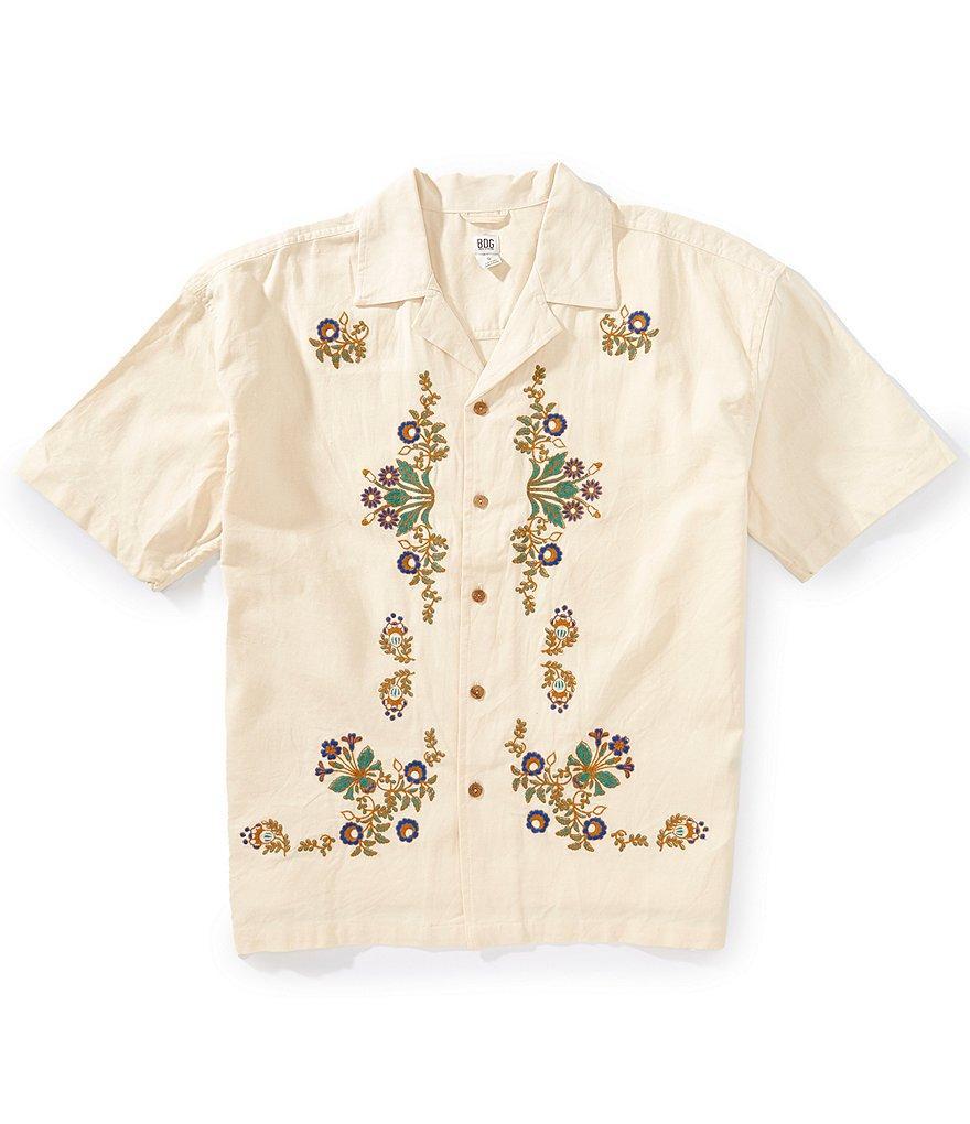 BDG Urban Outfitters Short Sleeve Embroidered Woven Shirt Product Image