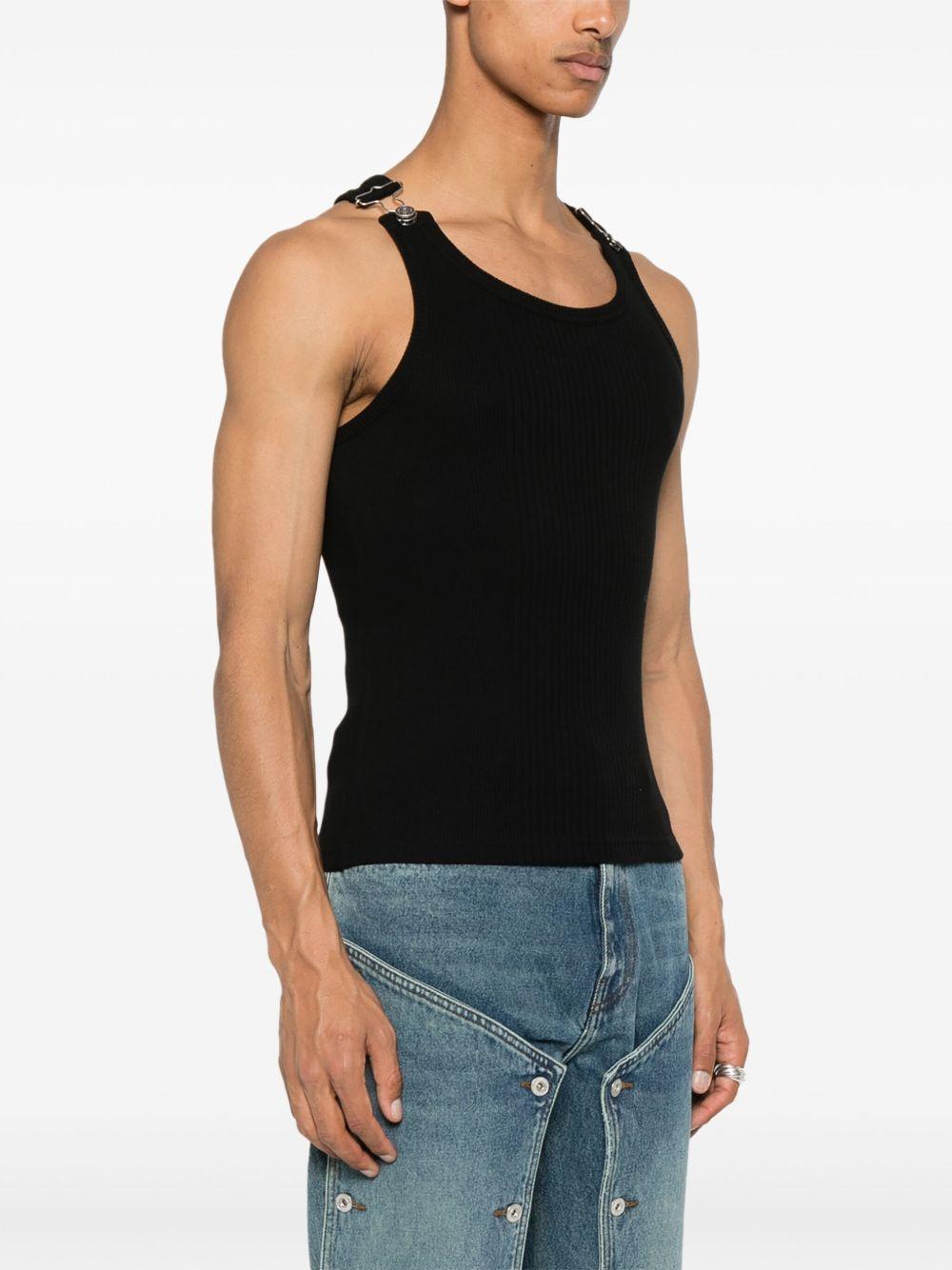 ribbed-knit cotton tank top Product Image