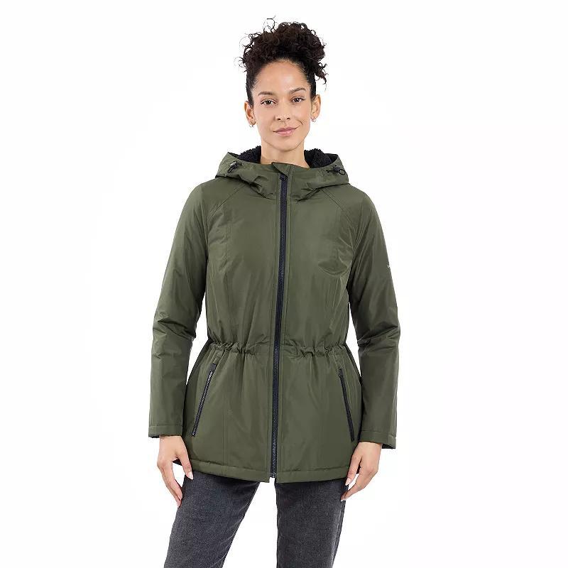 Women's London Fog Zip-Front Rain Anorak Jacket, Size: Small, Red Product Image