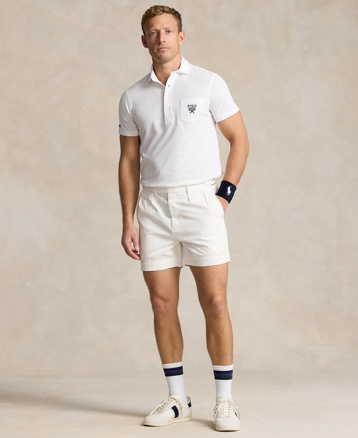 Men's Wimbledon 2024 Cotton Mesh Polo Shirt In White Product Image