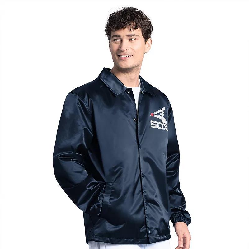 Men's Starter Red St. Louis Cardinals Cooperstown Collection Point Man Full-Snap Coaches Jacket,  Product Image