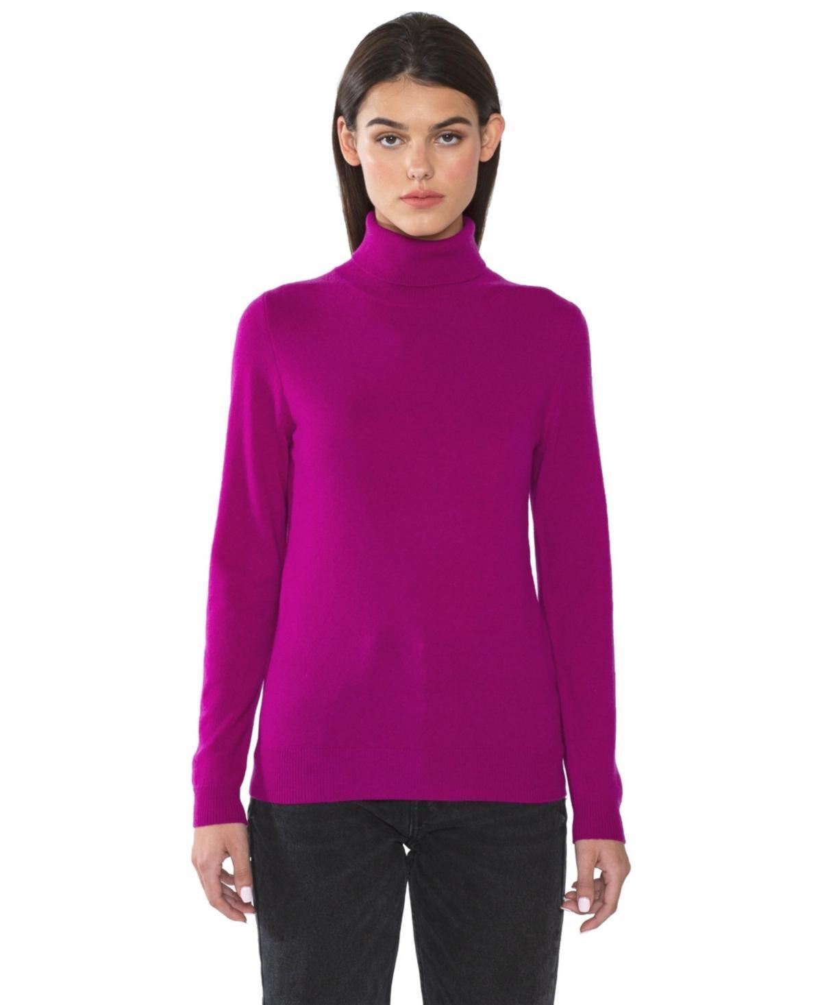 Jennie Liu Womens 100% Pure Cashmere Long Sleeve Turtleneck Pullover Sweater Product Image