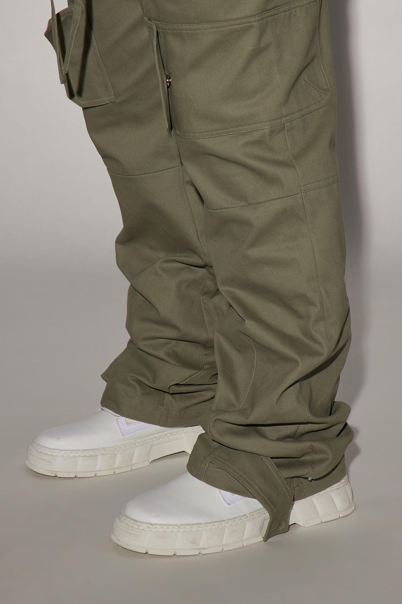 Perfection Is Perfected Utility Straight Cargo Pants - Olive Product Image