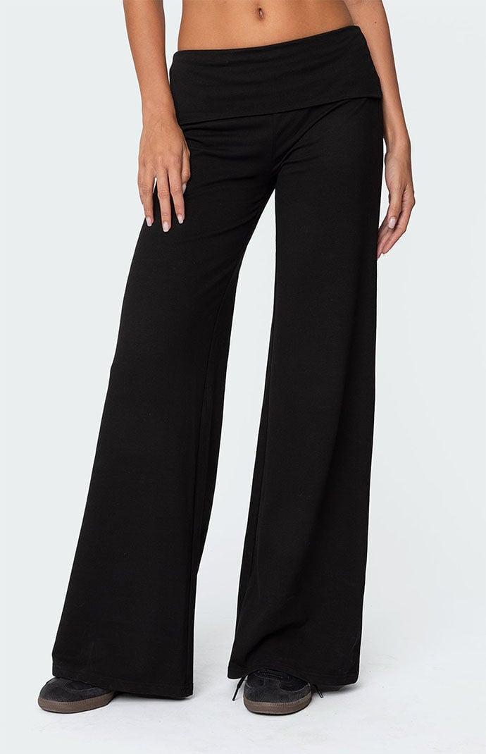 Edikted Women's Wide Leg Fold Over Pants Product Image