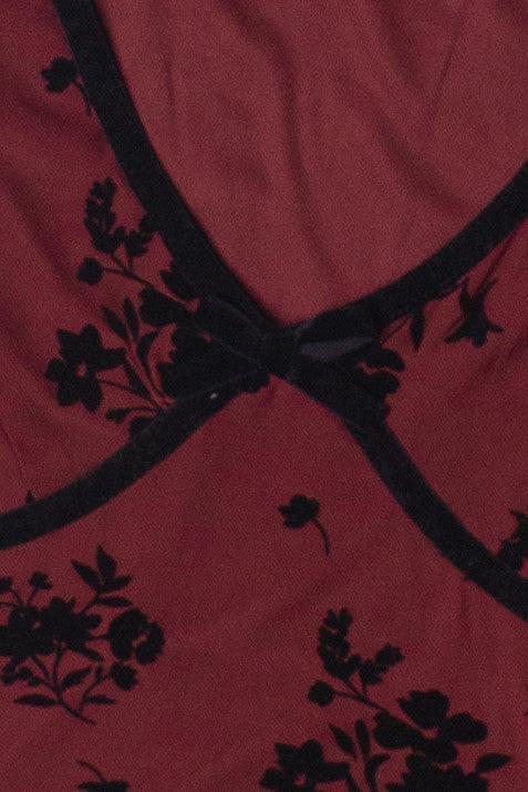 Velvet Floral Mesh Top Product Image