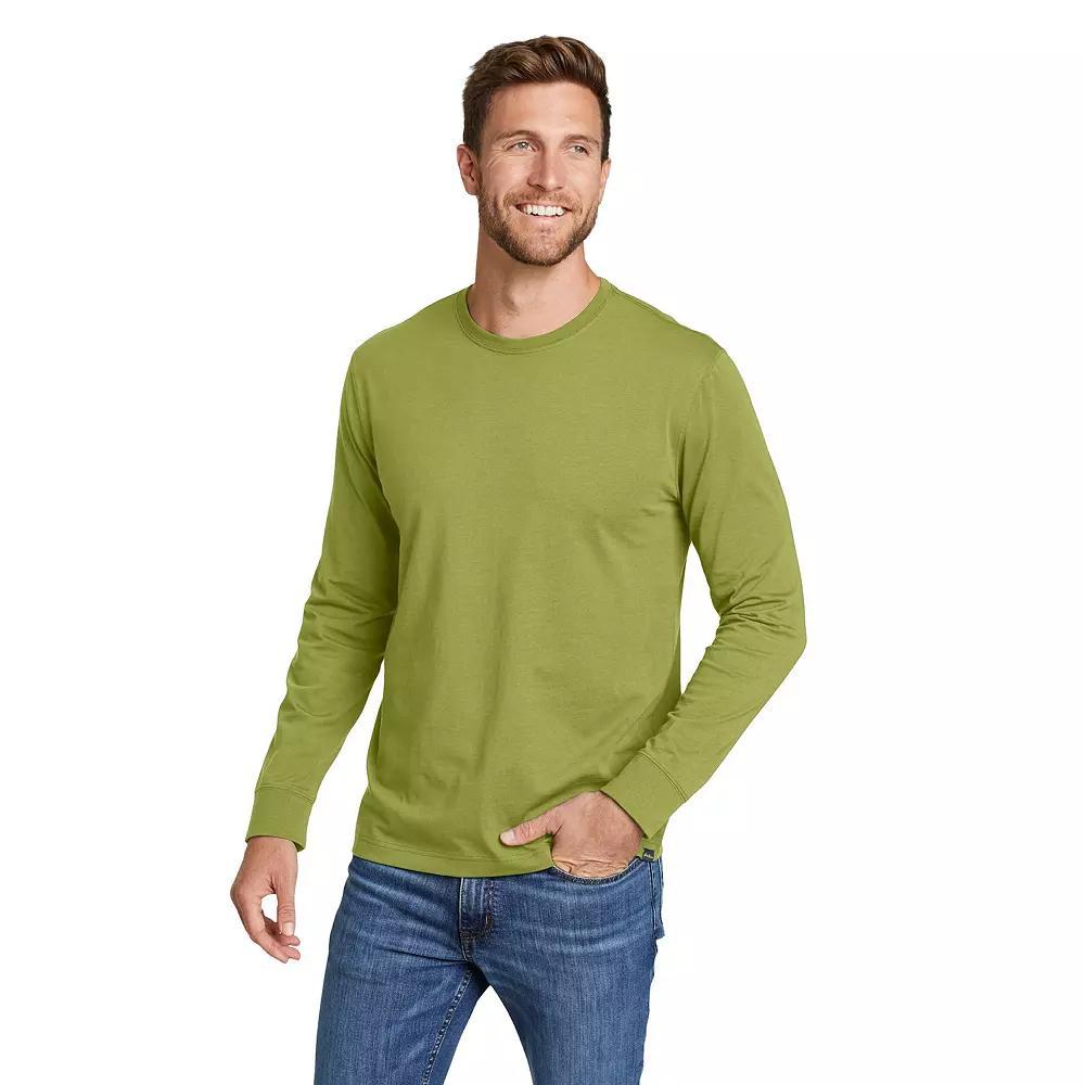 Men's Eddie Bauer Legend Wash Long Sleeve Classic Tee, Size: XL, Green Olive Product Image