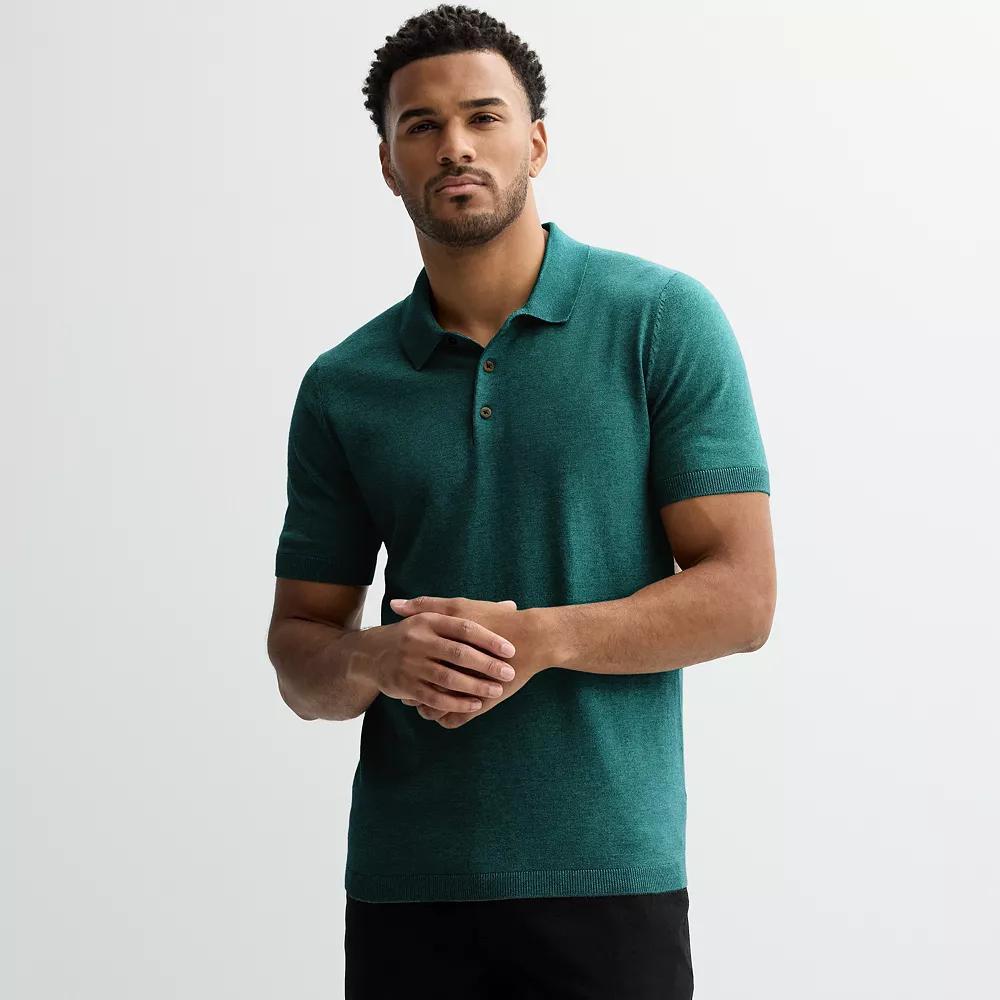 Men's Sonoma Goods For Life® Sweater Polo, Size: Small, Blue Product Image