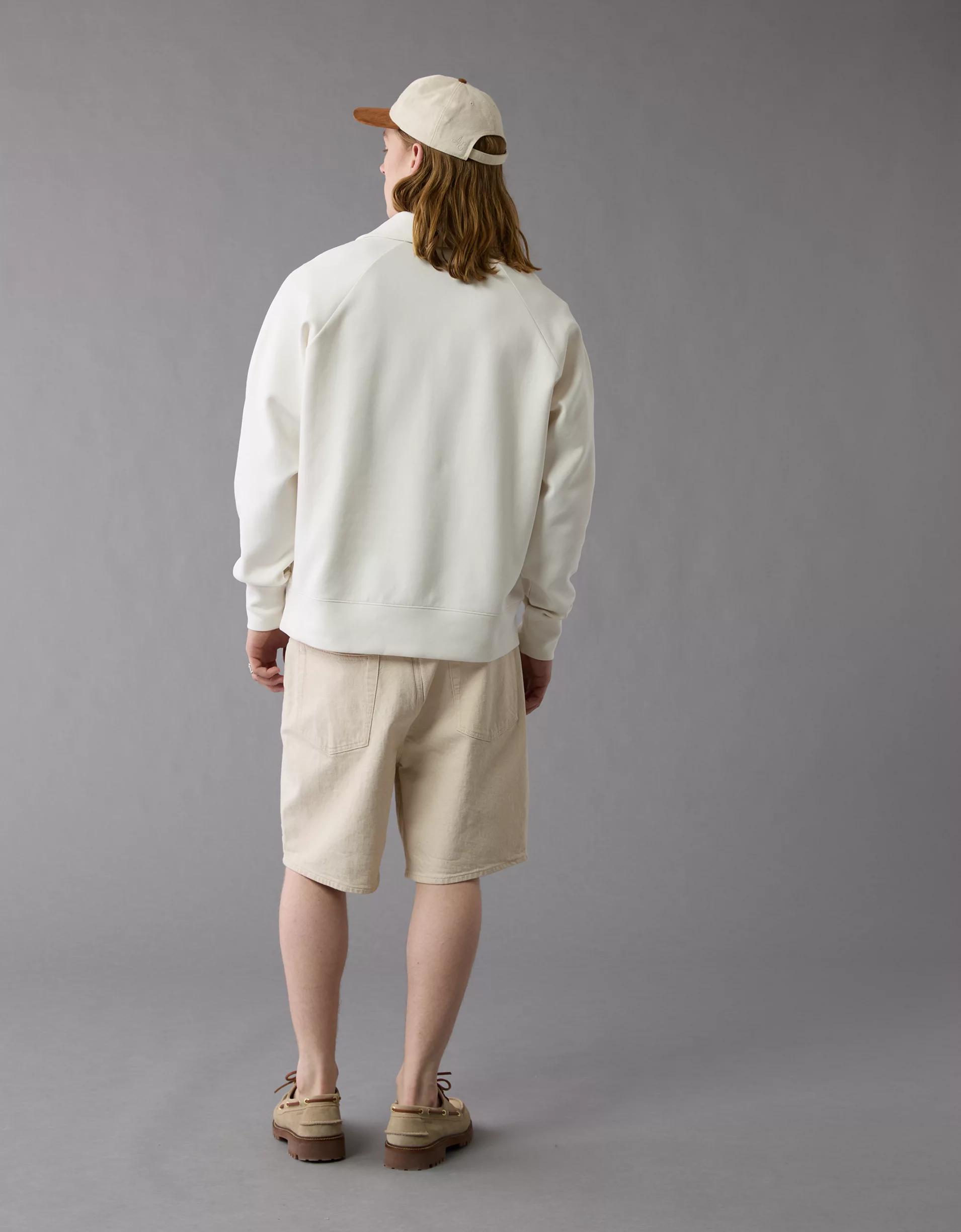 AE 24/7 Long-Sleeve Rugby Polo Sweatshirt Product Image