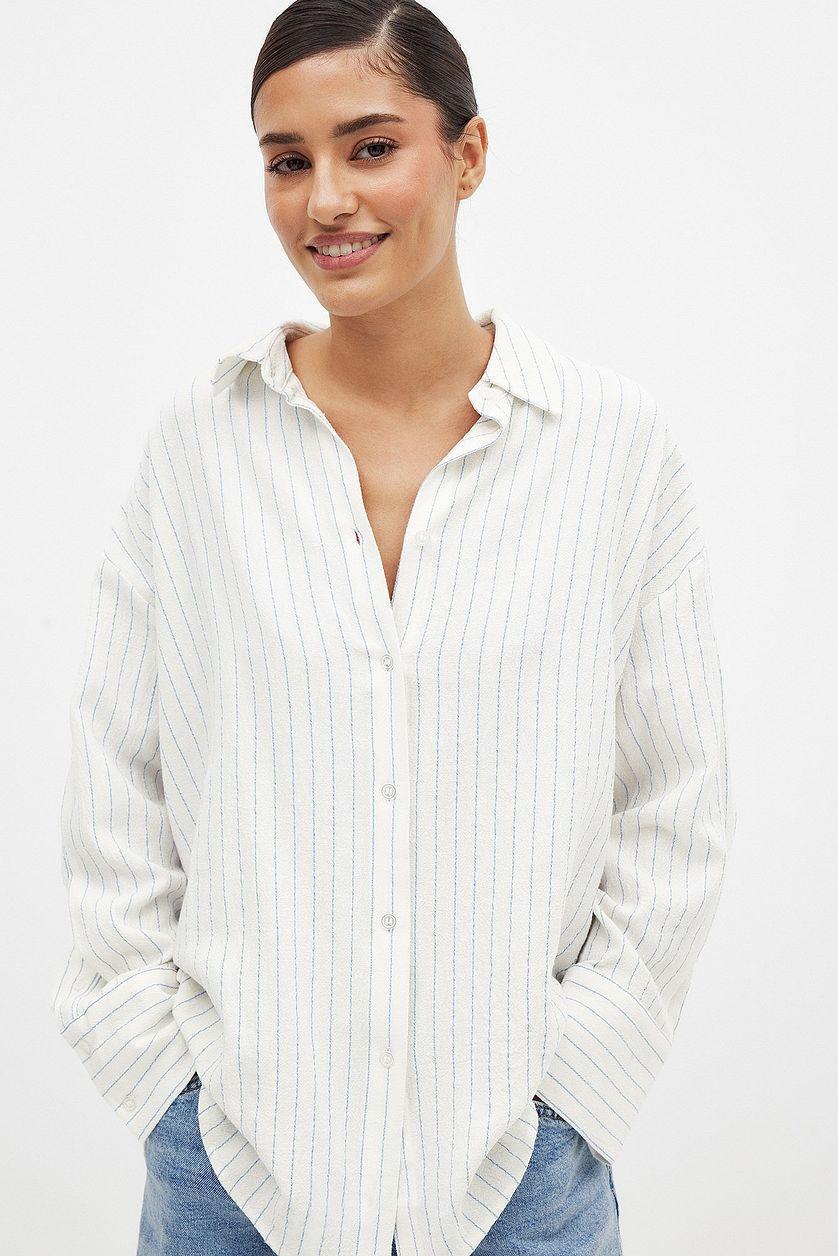 Oversized Linen Blend Shirt Product Image