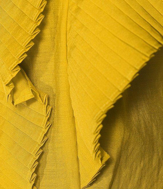 KARL LAGERFELD PARIS Chiffon Ruffle Collar Long Sleeve Button Down Blouse Product Image