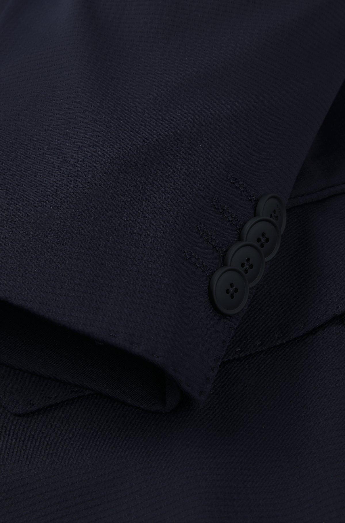 BOSS - Slim-fit washable suit in patterned performance-stretch fabric - Dark Blue Product Image