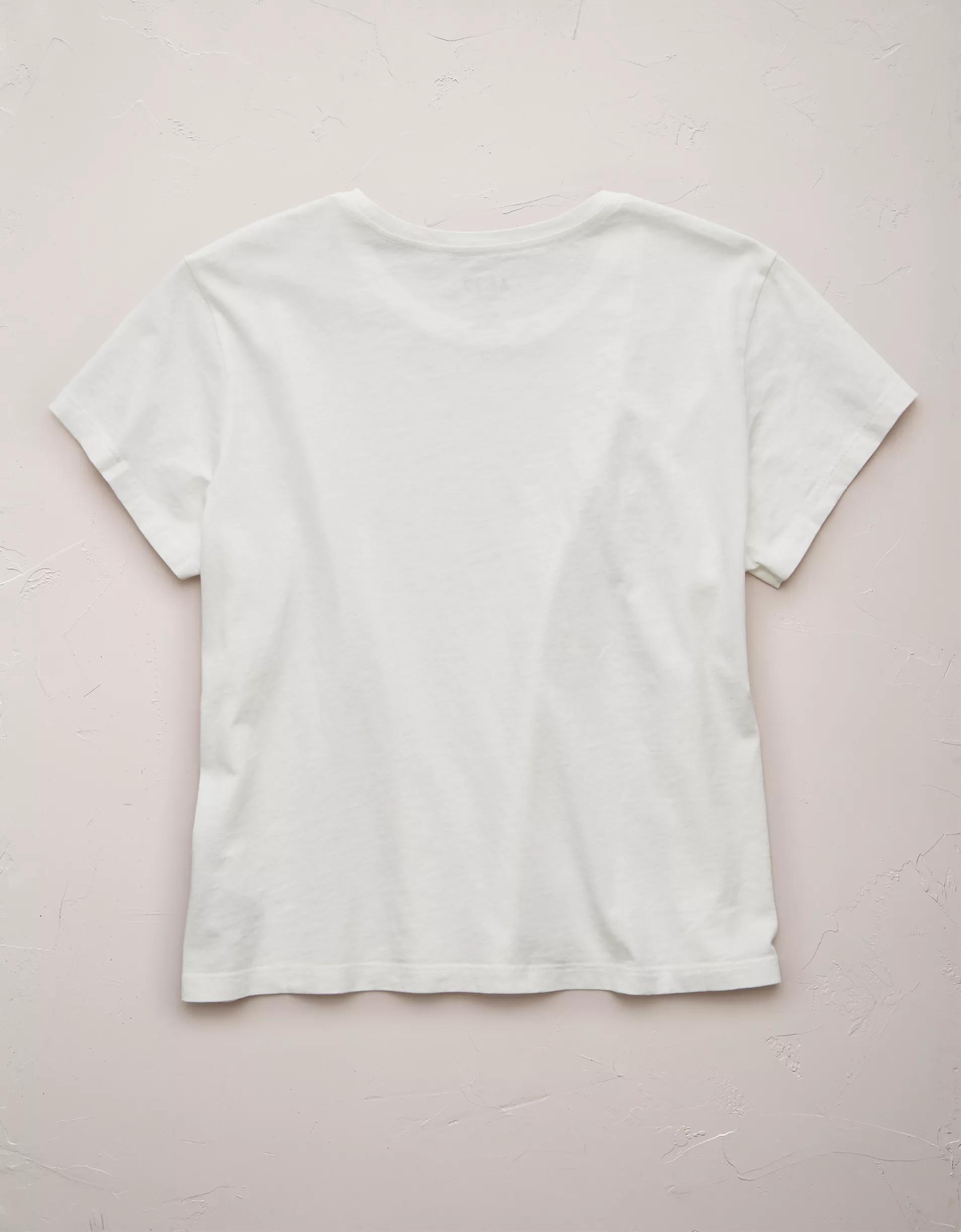 AE77 Premium Boxy Cropped Crewneck T-Shirt Product Image