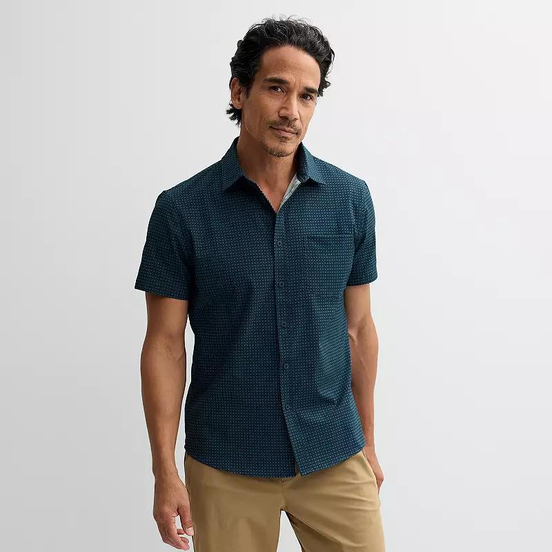 Men's FLX Slim Performance Untucked-Fit Button Down Shirt, Size: Large SLIM, Riviera Product Image