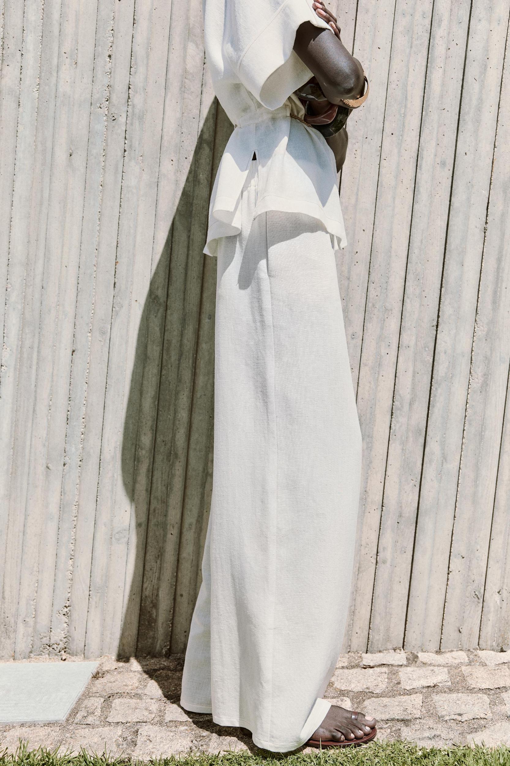 RUSTIC WIDE LEG RAMIE PANTS Product Image