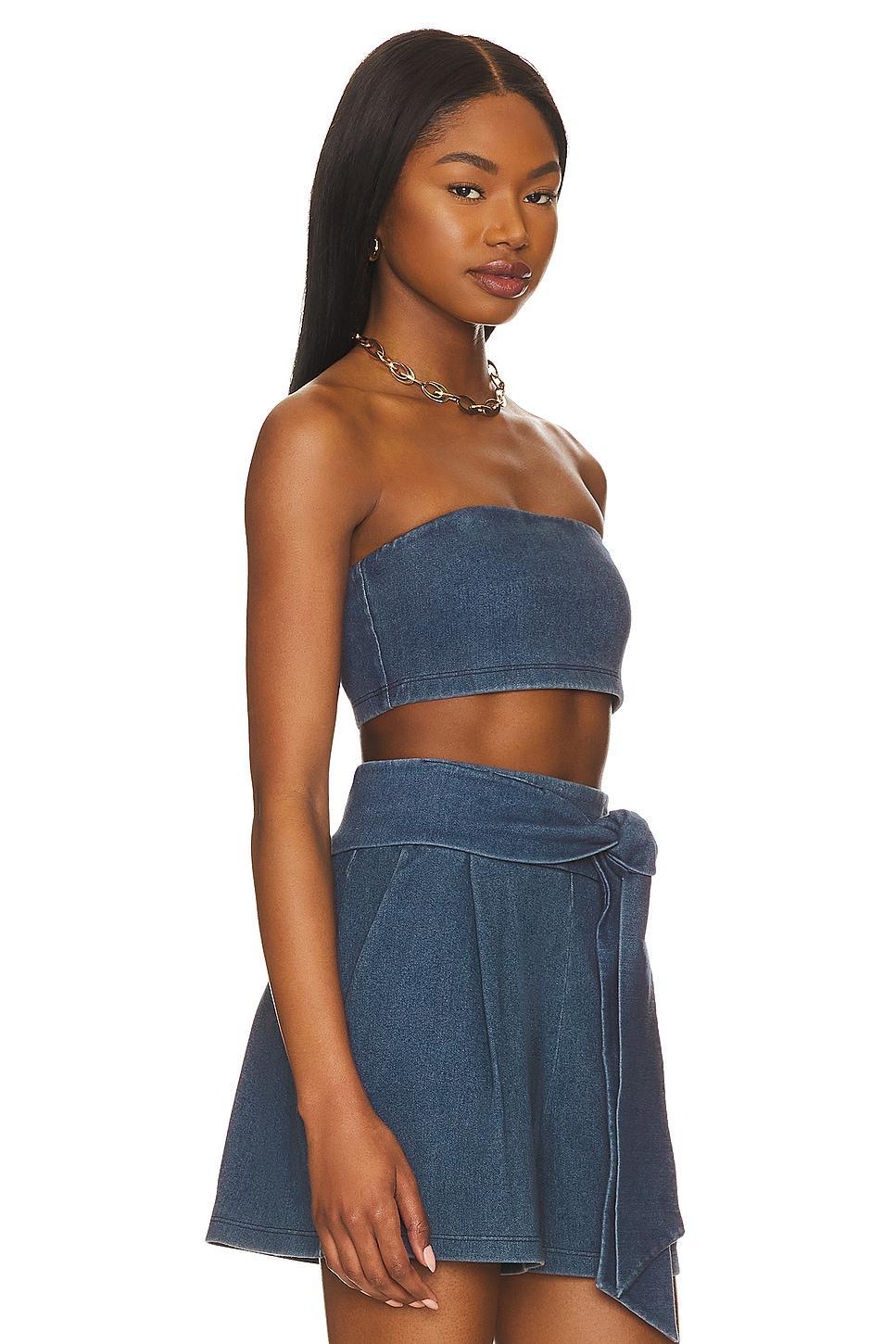 Stretch Denim Micro Tube Top Susana Monaco Product Image