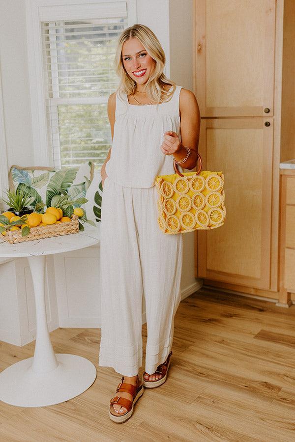 Beach Villa Linen-Blend Top Product Image