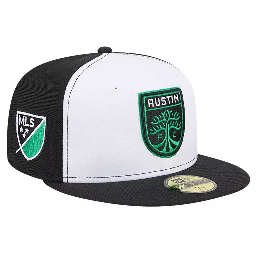 Men's New Era White/Black Austin FC 2024 Kick Off Collection 59FIFTY Fitted Hat, Size: 7 1/4, Afc White Product Image