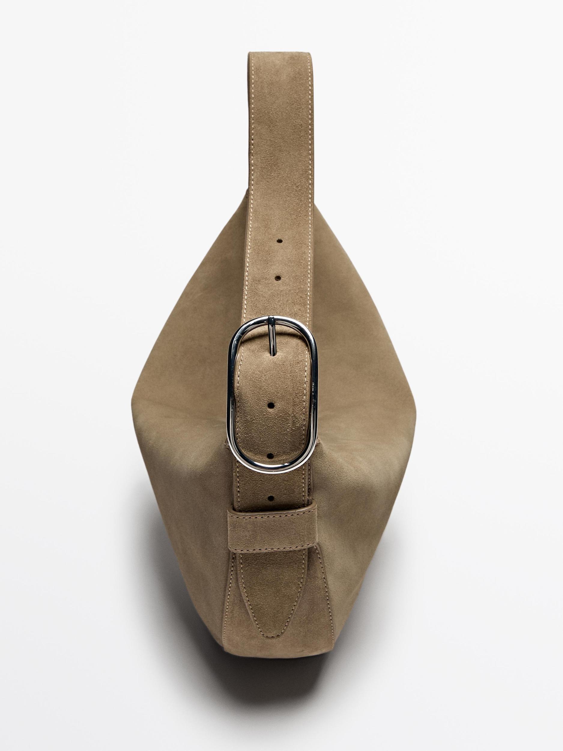 Split suede medium shoulder bag Product Image