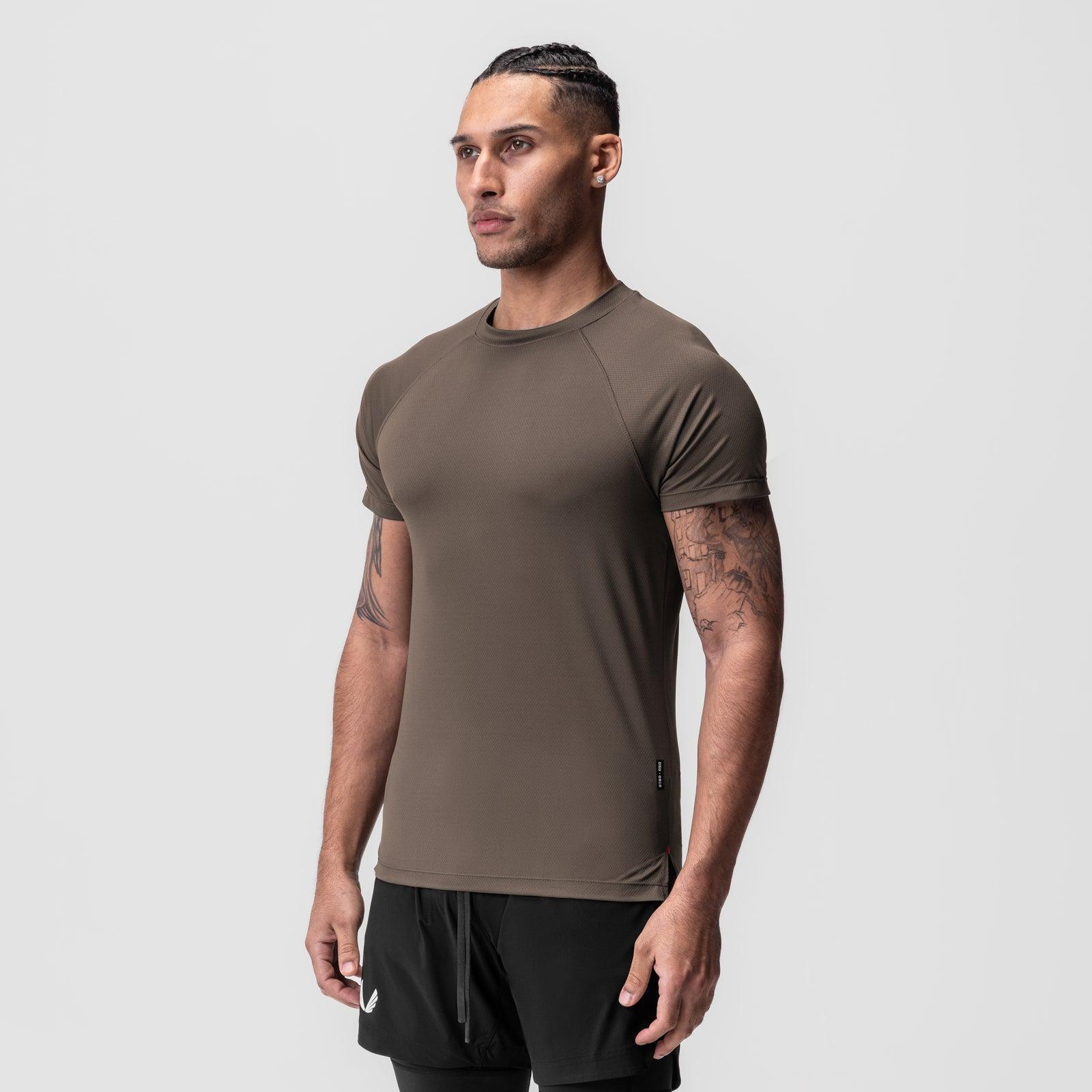 0918. AeroSilver® Fitted Tee - Deep Taupe Product Image