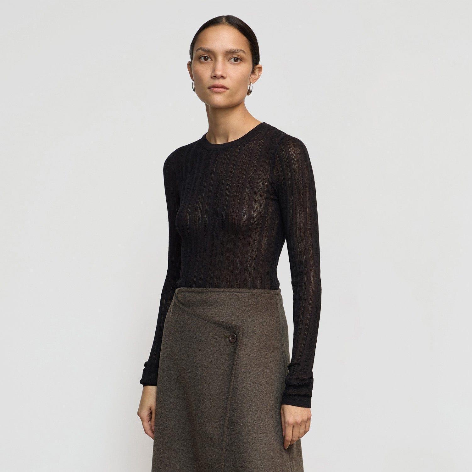 Joon Semi-Sheer Ribbed Sweater Product Image