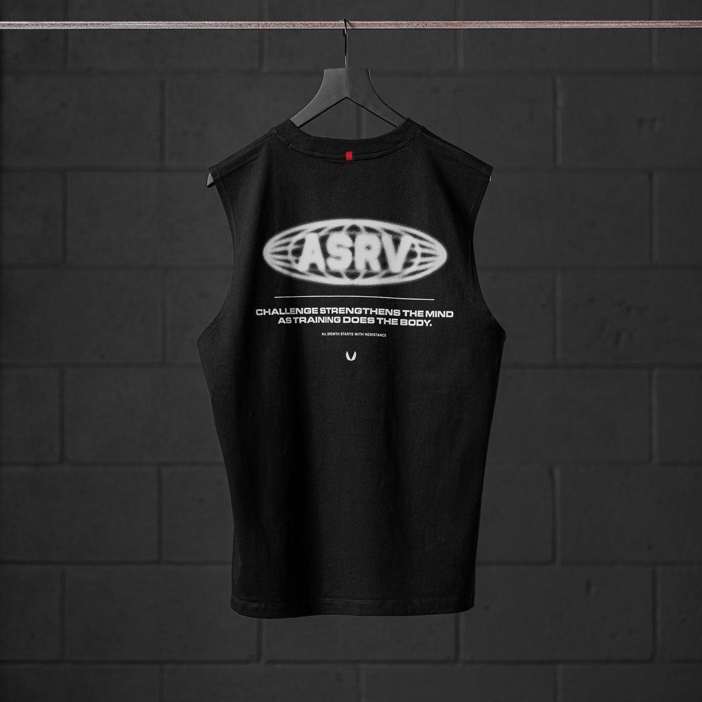 0807. Tech Essential™ Relaxed Cutoff - Black "Global Reach" Product Image