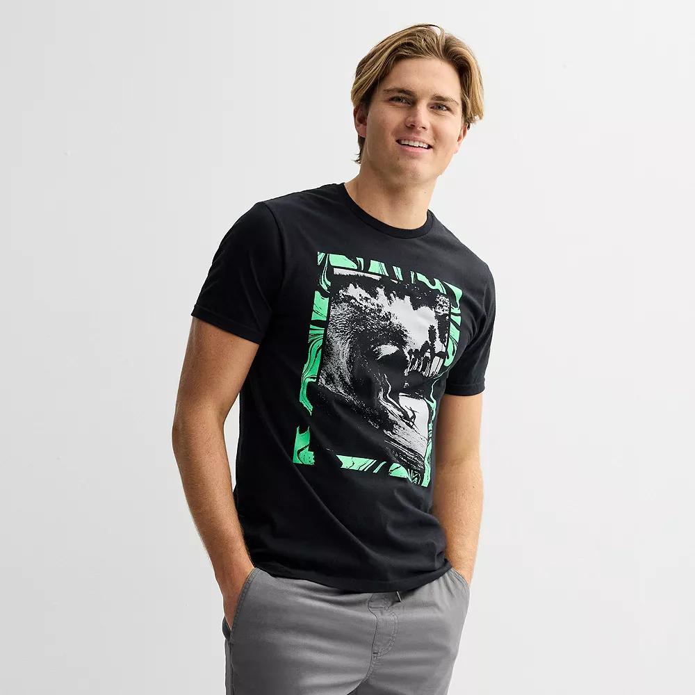 Men's Wave Graphic Tee, Size: Small, Black Product Image
