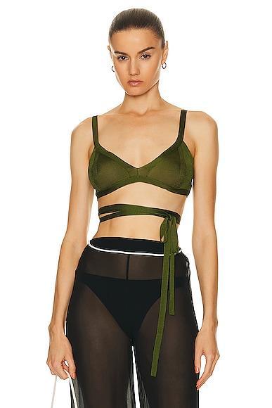 BODE Knit Bra in Green Product Image