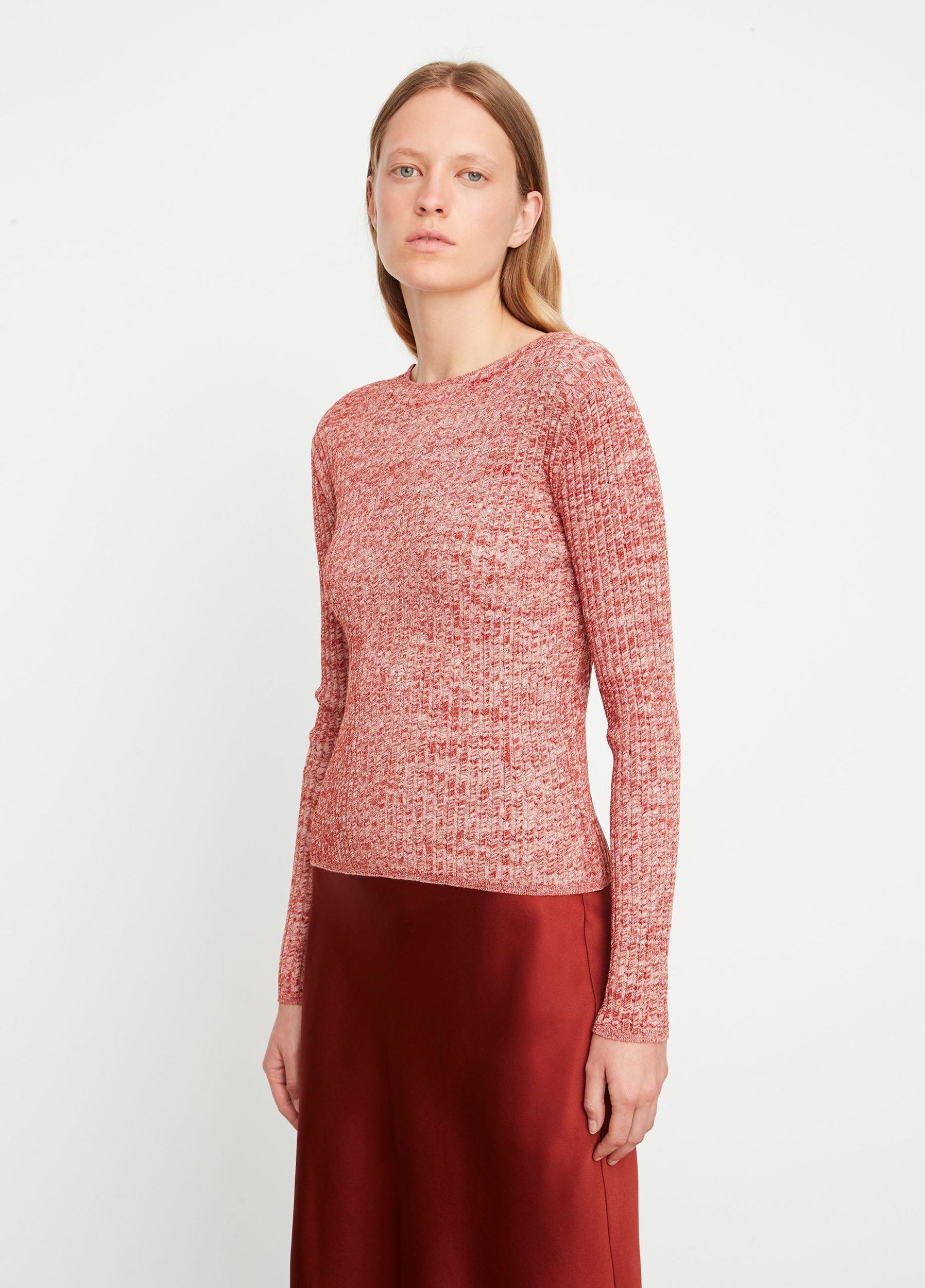 Marled Wool-Cotton Sweater Product Image