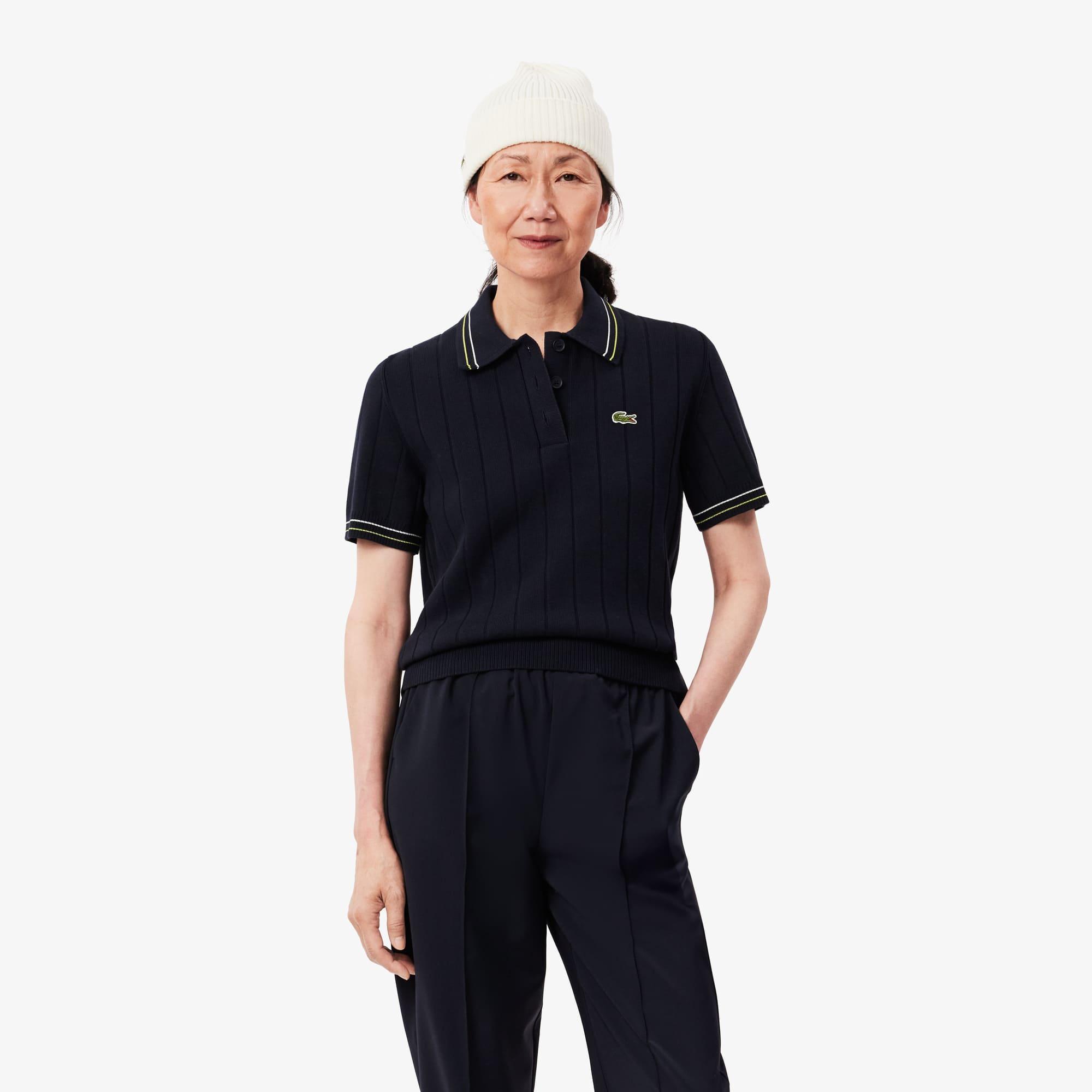 Women's Made In France Ribbed Cotton Polo Product Image