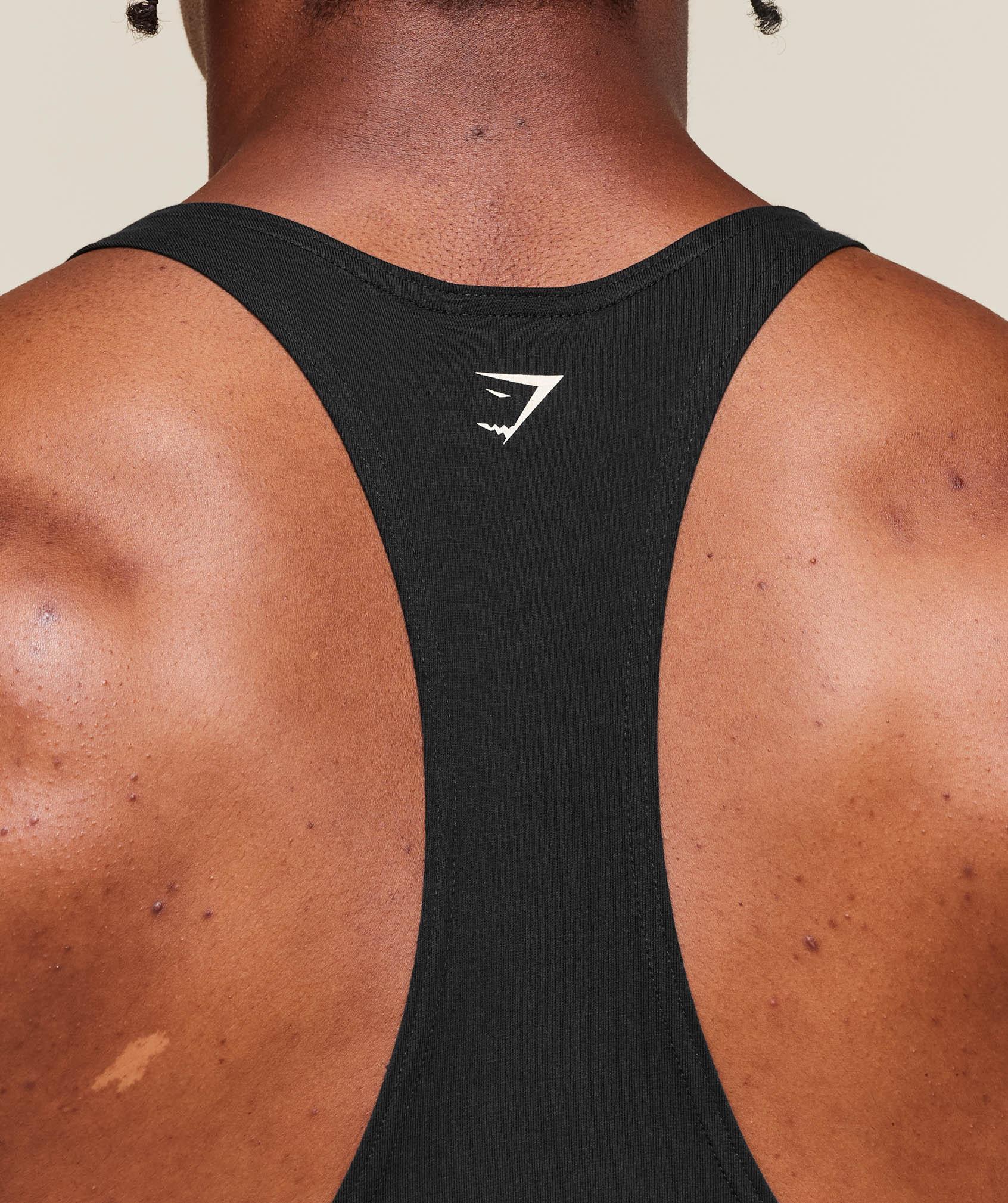 Gymshark Double Bicep Stringer - Black Male Product Image