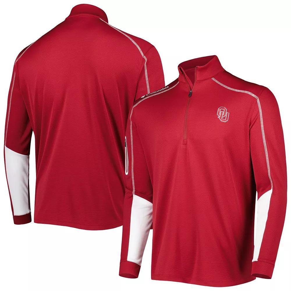 Men's Columbia Crimson Oklahoma Sooners Shotgun 2.0 Omni-Wick Quarter-Zip Jacket,  Product Image