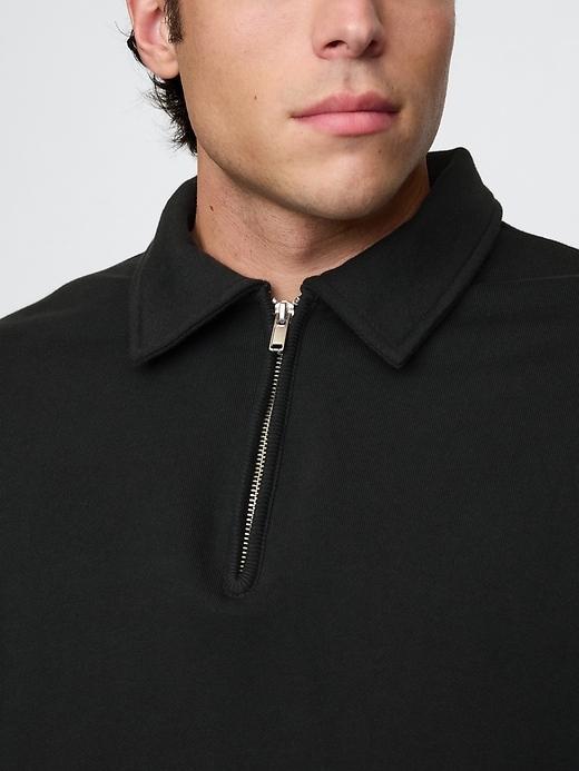 Heavyweight Quarter-Zip Polo Sweatshirt Product Image