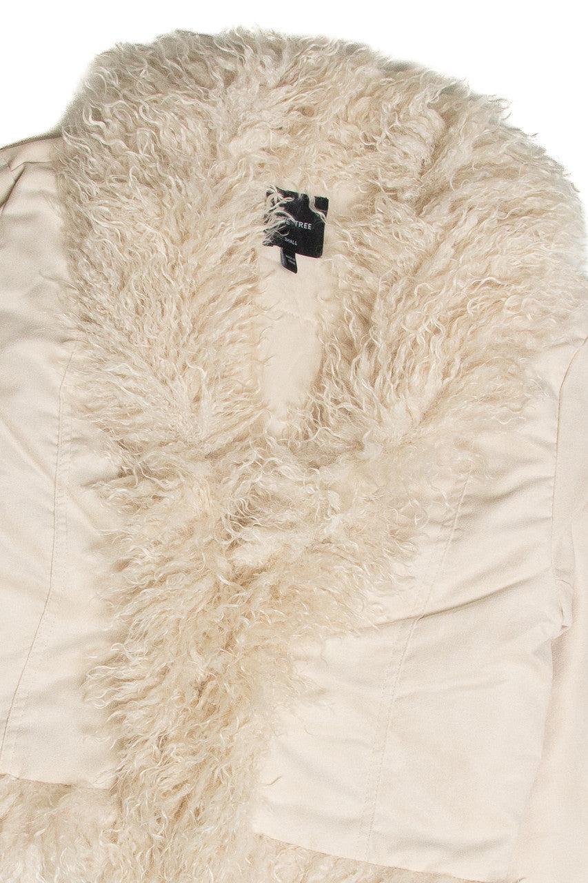 Fur Trim Suede Jacket Product Image