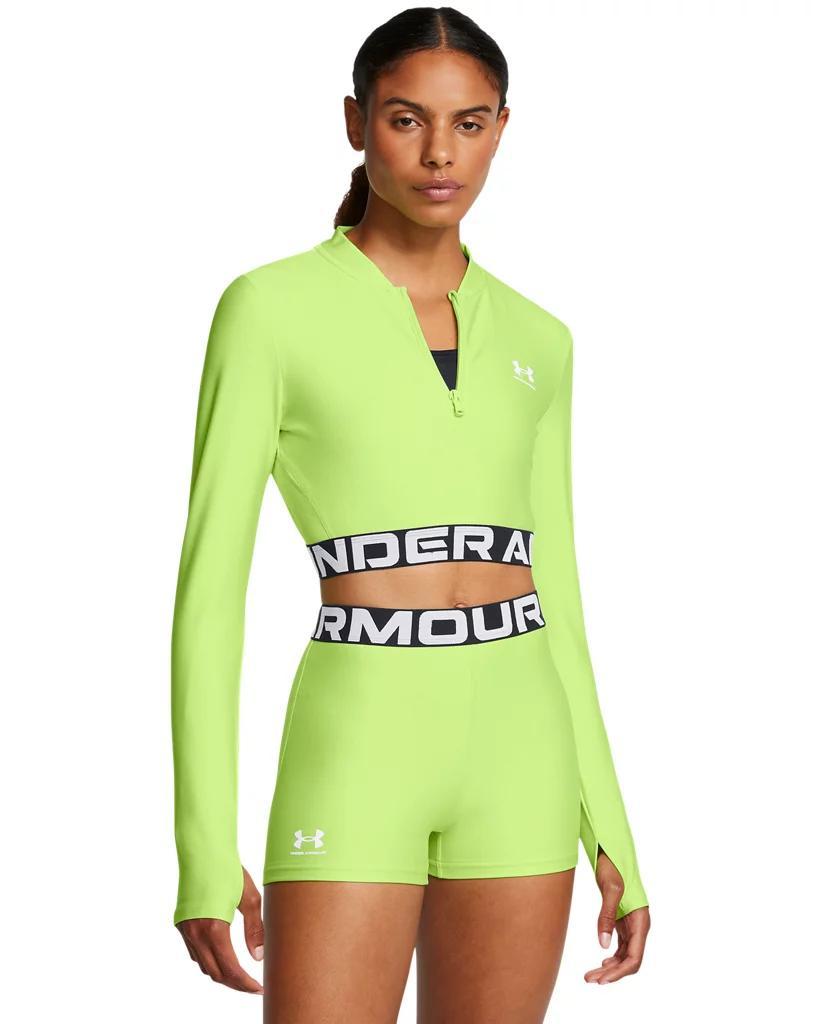 Women's HeatGear® Rib ¼ Zip Long Sleeve Product Image