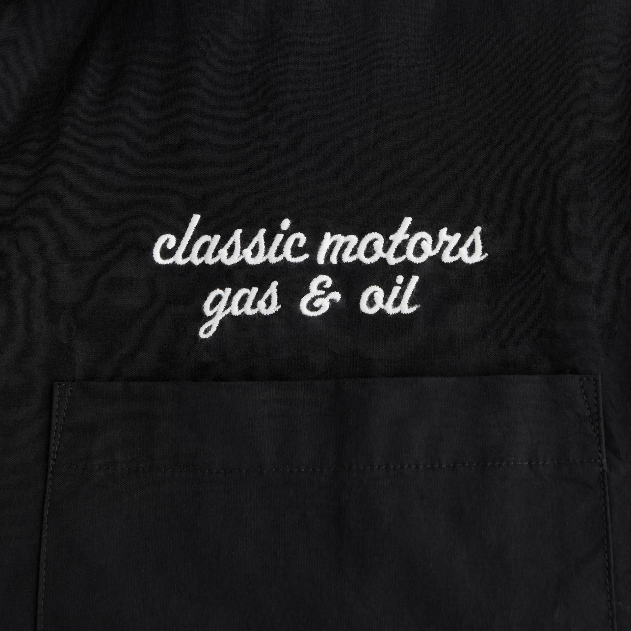 Short-Sleeve Cropped Poplin Graphic Button-Up Shirt Product Image