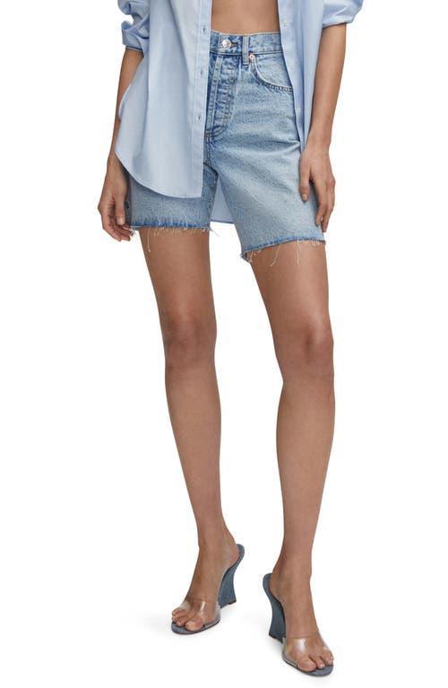 Mango Womens Decorative Ripped Denim Bermuda Shorts Product Image