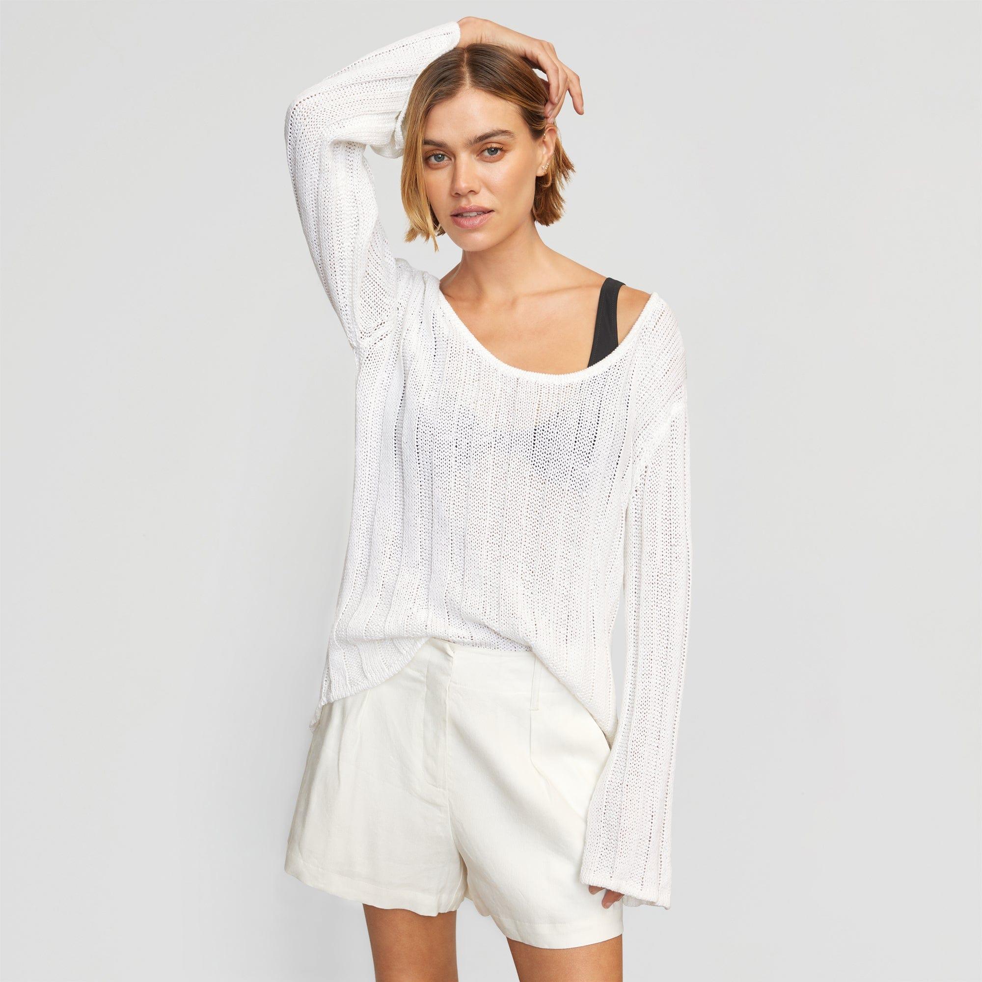 Leah Ribbed Scoop-Neck Sweater Product Image