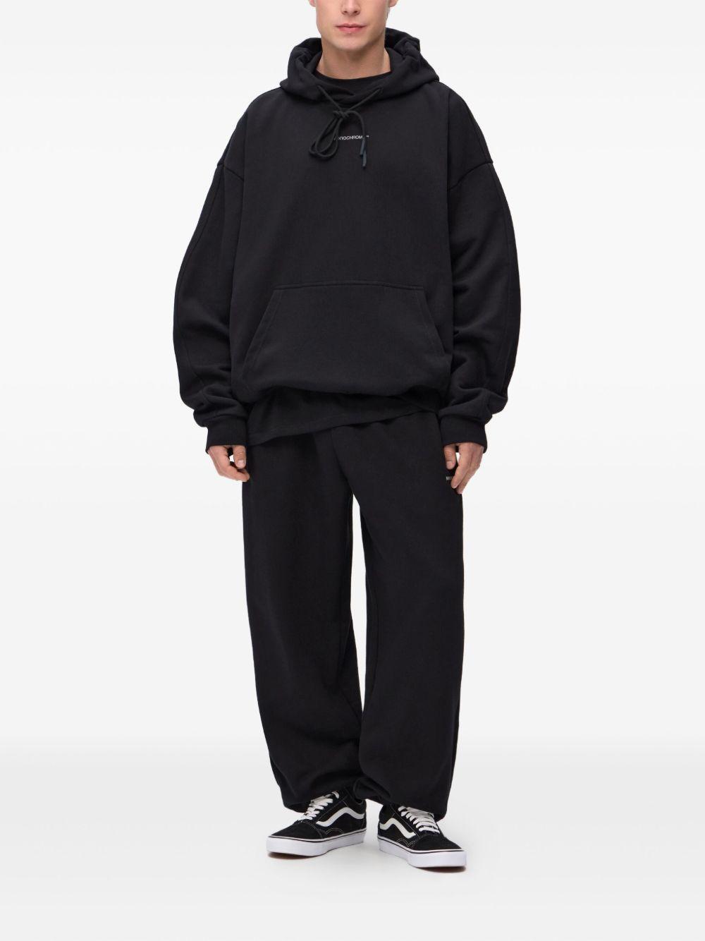 logo-print drawstring hoodie Product Image