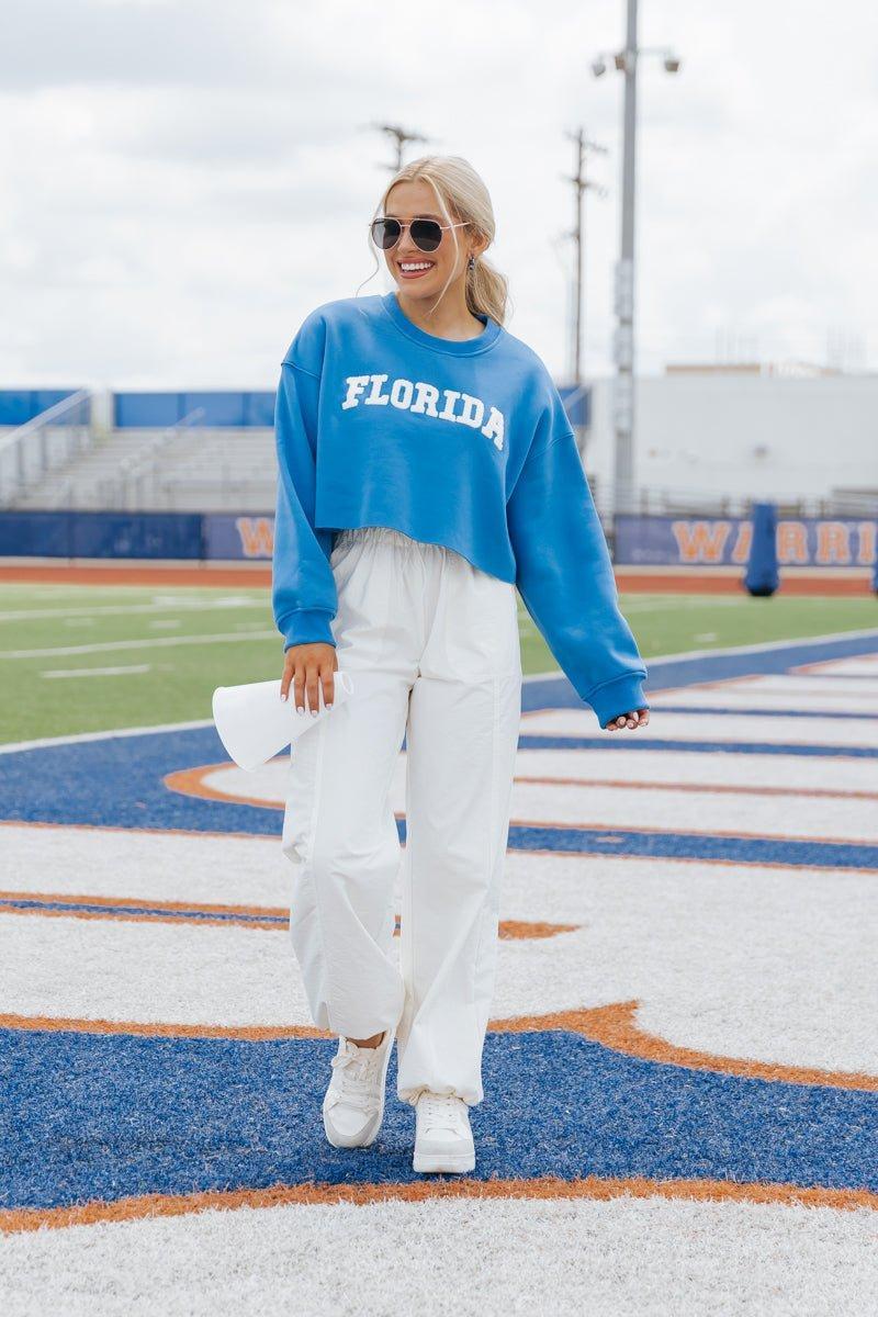 Florida Blue Cropped Sweatshirt - FINAL SALE Product Image