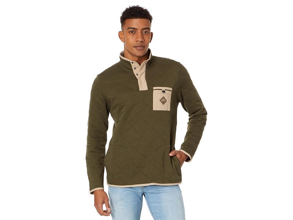 Hurley Middleton Quilted 1/4 Snap Fleece Men's Clothing Product Image