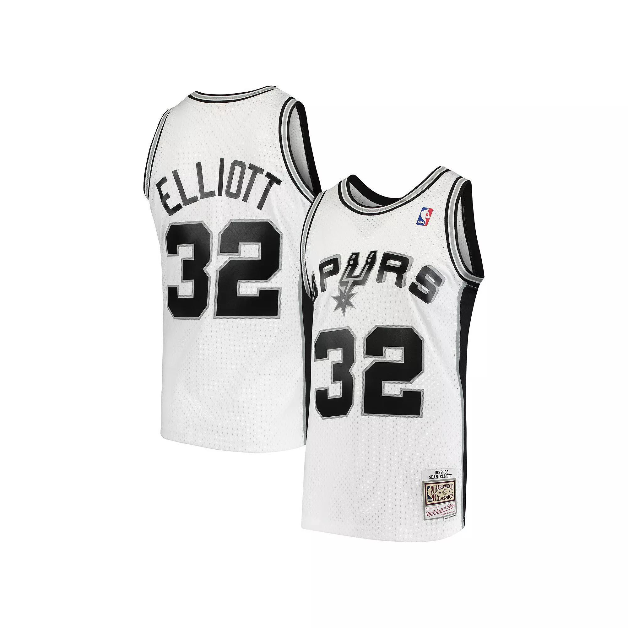 Men's Mitchell & Ness Sean Elliott White San Antonio Spurs 1998-99 Hardwood Classics Swingman Jersey, Size: Small Product Image