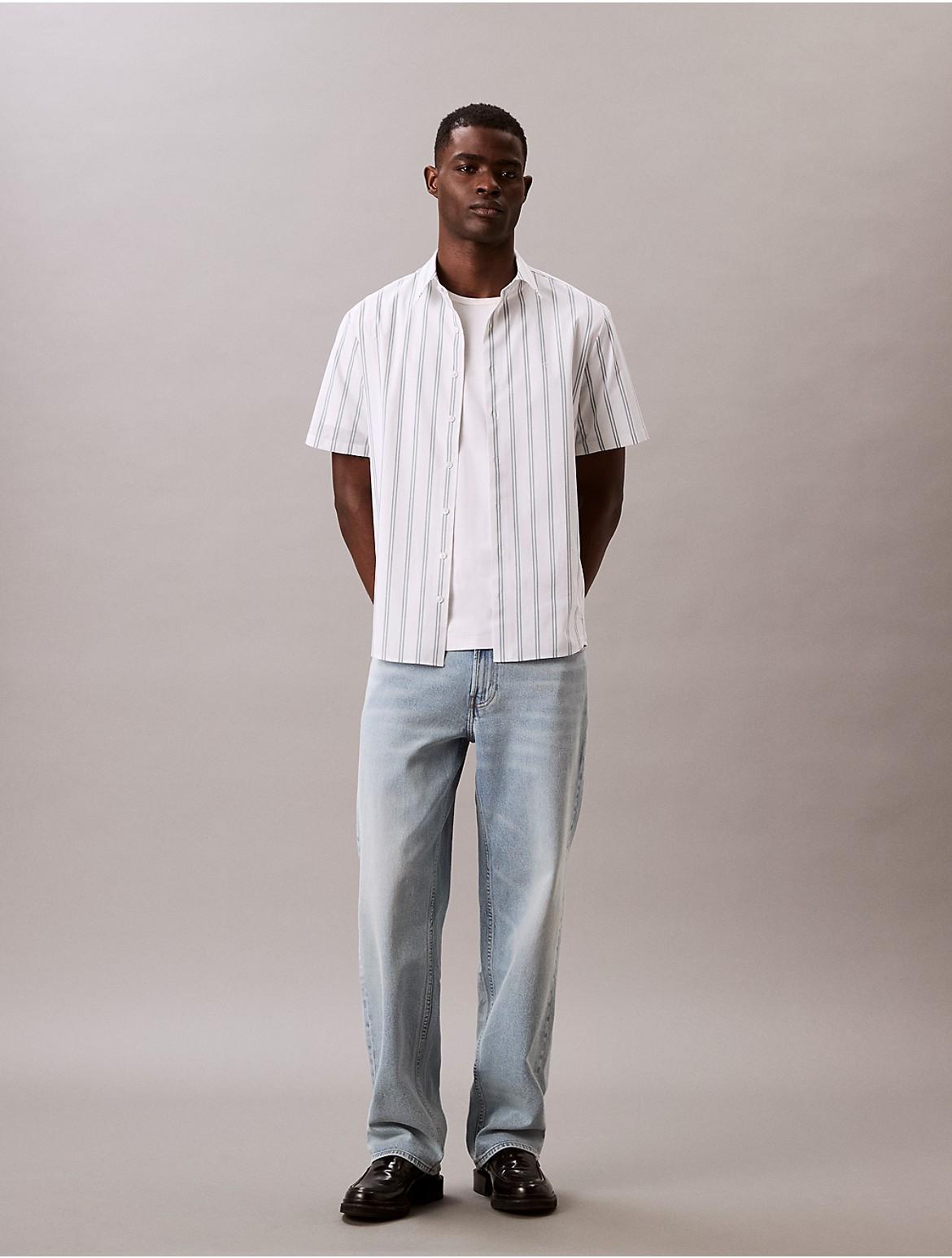 Poplin Stripe Classic Button-Down Shirt  Product Image