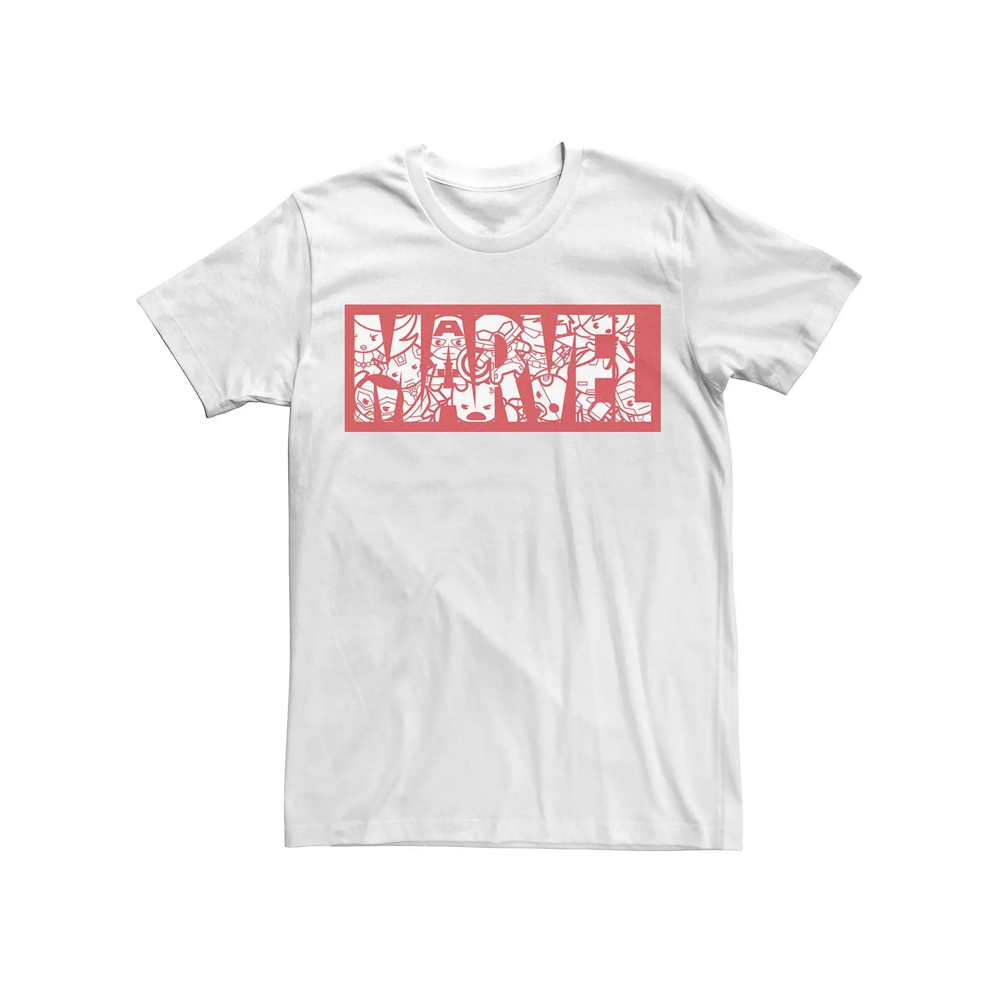 Men's Marvel Kawaii Superheroes Logo Tee,  Product Image